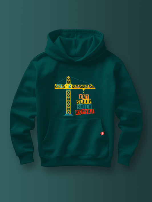 Retro Eat-Sleep-Build-Repeat - Hoodie
